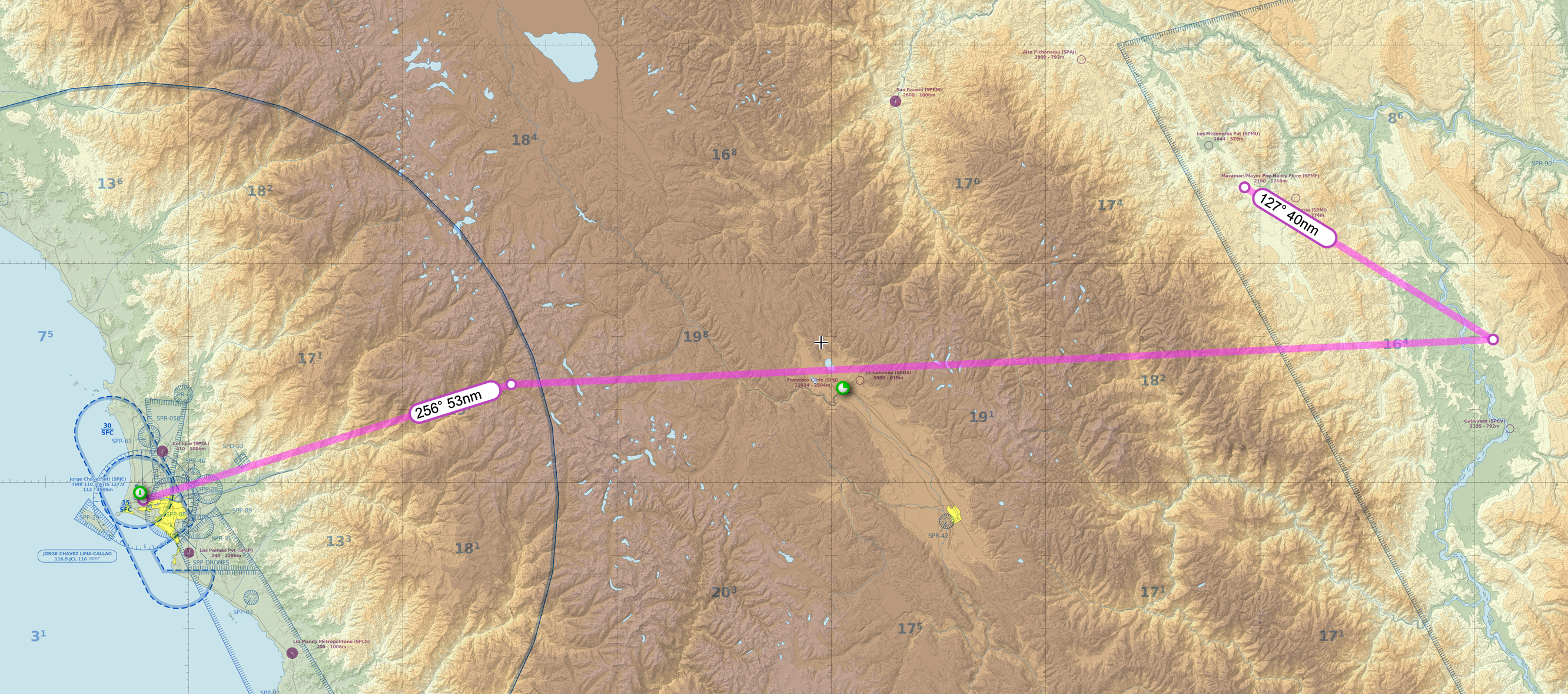 Grid MORA indication (extracted from SkyVector)